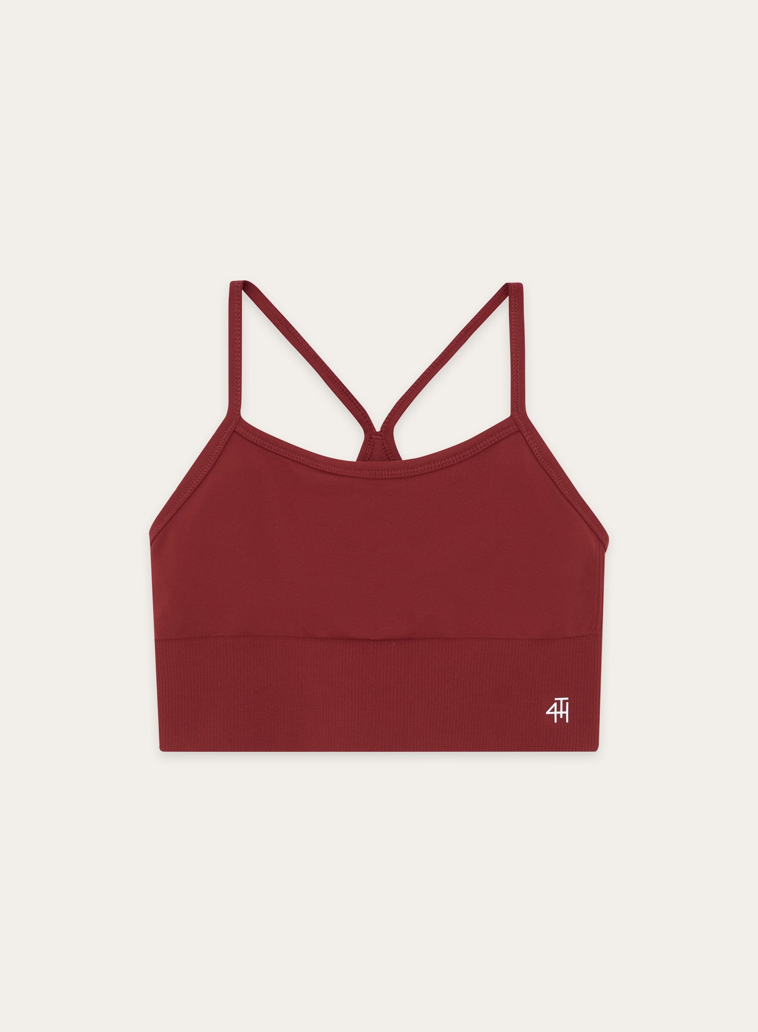 Red Racer Back Seamless Sports Bra